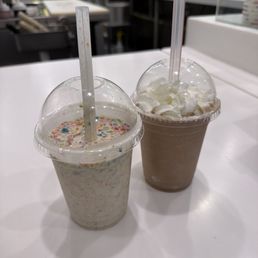 Two milkshake drinks