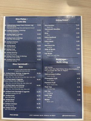 Menu photo 8 Pho Wynn Visalia, CA