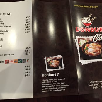 Donburi Cafè - Menu 2/2 - Japanese Near Me - Long Beach, California