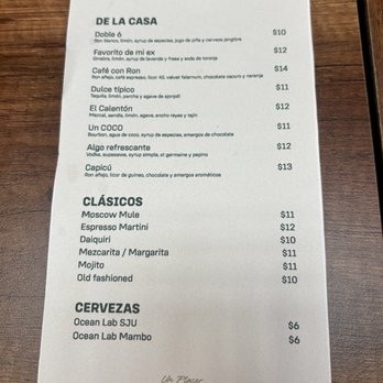 Cafe Con Ron - Drink menu - Bars Near Me - San Juan, Puerto Rico Cafe Con Ron - Drink menu - Bars Near Me - San Juan, Puerto Rico