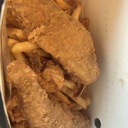 Togo fish and shrimp basket. Pic doesn't do it justice. It was hot and fresh. Togo fish and shrimp basket. Pic doesn't do it justice. It was hot and fresh.