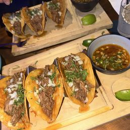 Birria Tacos and Spicy Marg