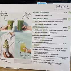 Tea Master Matcha Cafe & Green Tea Shop - Menu - Feb 2022