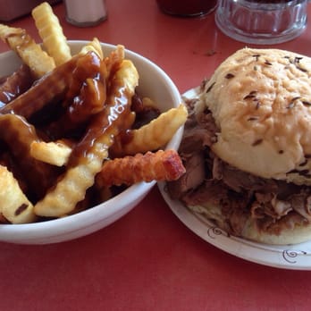 Pok-A-Dot - Beef on weck with fries and gravy. Meh - American Near Me - Batavia, New York