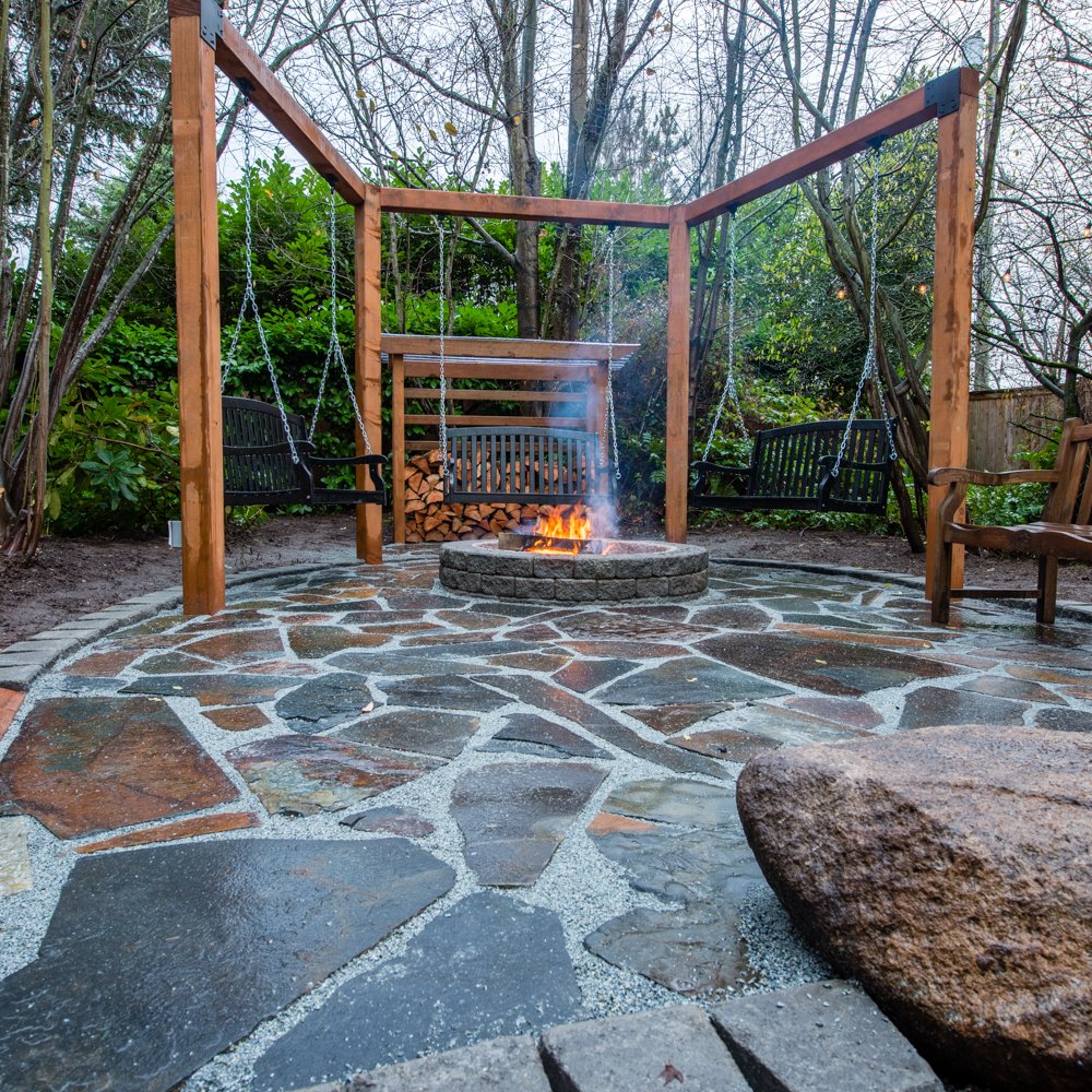 Ediscapes Landscaping - Our "19th Hole" at the back of our property to relax.  Thank you Ediscapes! - Landscaping Near Me