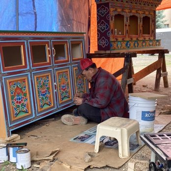 Sherpa Cafe - A gentleman painting cupboards; what talent, and a great view from our outdoor seating while we waited for our meal. - Himalayan/Nepalese Near Me - Gunnison, Colorado Sherpa Cafe - A gentleman painting cupboards; what talent, and a great view from our outdoor seating while we waited for our meal. - Himalayan/Nepalese Near Me - Gunnison, Colorado