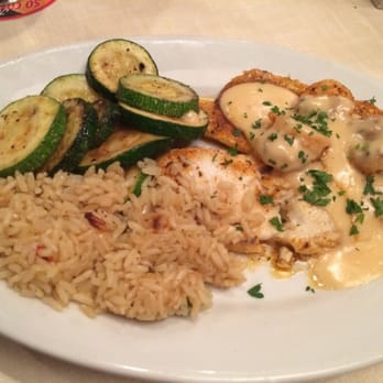 Ruby Tuesday - Tilapia and shrimp with rice and fresh zucchini -yum - Burgers Near Me - Ft Myers, Florida