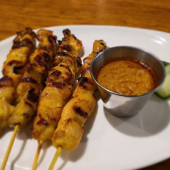 Banana Leaf - Chicken satay w peanut sauce! - Malaysian Near Me - Vancouver, British Columbia
