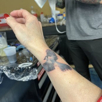 Pür Ink Tattoos & Piercings - Blue jay tattoo by David! - Tattoo Near Me - Buford, Georgia