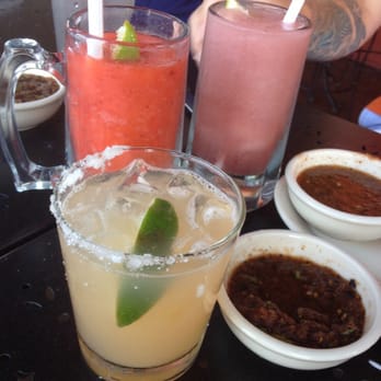 Uncle Julio's - Margaritas. Front is skinny and back is strawberry and raspberry frozen - Mexican Near Me - Lombard, Illinois