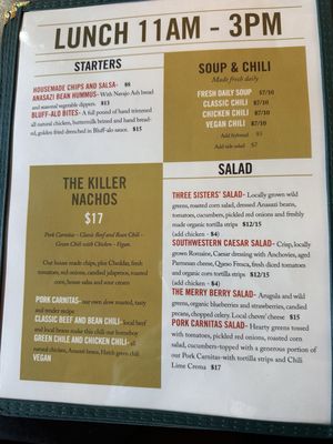 Menu photo 8 Twin Rocks Cafe Bluff, UT
