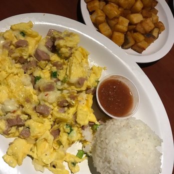 Eggs 'n Things - Waikiki Beach Eggspress - Minced Meat with side of potatoes. - Breakfast & Brunch Near Me - Honolulu, Hawaii Eggs 'n Things - Waikiki Beach Eggspress - Minced Meat with side of potatoes. - Breakfast & Brunch Near Me - Honolulu, Hawaii