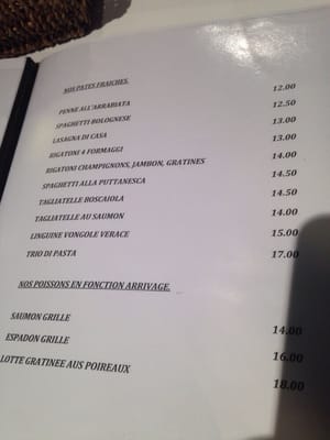 Menu photo 2 La Bocca Degli Artisti Brussels, BRU