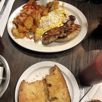 Sophia's Restaurant - Chicken souvlaki breakfast with white homemade toast - Breakfast & Brunch Near Me - Buffalo, New York