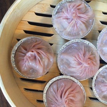 Dumpling Time - Tom Yum Goong: Heritage pork, black tiger shrimp, coconut milk, beet skin | 6 pc - $7 - Dim Sum Near Me - San Francisco, California Dumpling Time - Tom Yum Goong: Heritage pork, black tiger shrimp, coconut milk, beet skin | 6 pc - $7 - Dim Sum Near Me - San Francisco, California