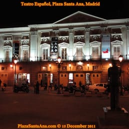 The Teatro Español on the east end of Madrid's Plaza Santa Ana, December 2011.