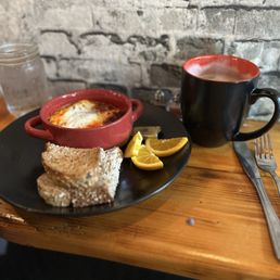 Chorizo Kokotte and Cafe con Leche