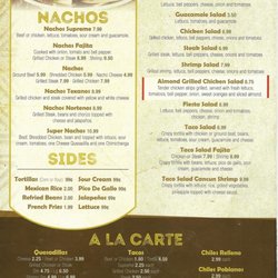 San Marcos Mexican Restaurant - Menu