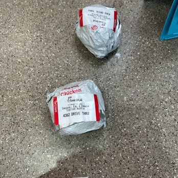 Chick-fil-A - Sausage, Egg & Cheese Biscuit - when I requested basic biscuit - Fast Food Near Me - Brea, California Chick-fil-A - Sausage, Egg & Cheese Biscuit - when I requested basic biscuit - Fast Food Near Me - Brea, California