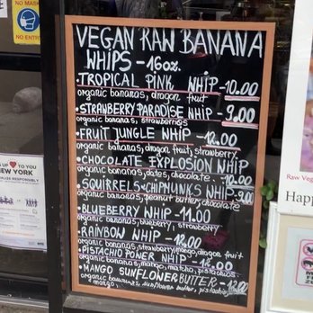 Happy Zoe Vegan Bakery - A menu I saw about whips - Vegan Near Me - Brooklyn, New York
