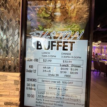 Fusion Buffet - The price was a bit high. - Buffets Near Me - Concord, California