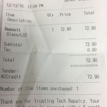 Tech Repairz - My proof that I dropped off my phone on 12/13 and it took FOREVER to get it back - IT Services & Computer Repair Near Me - Albuquerque, New Mexico