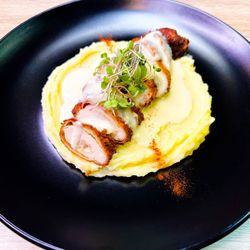 Mamacitas Cantina - Costa Rica is a big inspiration for us, this Gordon Blue with a bed of mashed potatos, tropicalized from CR is a great option.