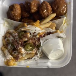 HOTWANGZ 2 - 10pc boneless wing special loaded fries