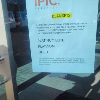 IPIC Fairview - Notice regarding blankets - Cinema Near Me - Fairview, Texas IPIC Fairview - Notice regarding blankets - Cinema Near Me - Fairview, Texas