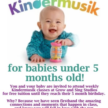 Grow and Sing Studios - Free Kindermusik tuition for newborns up to 5 months old http://www.growandsing.com - Musical Instruments & Teachers Near Me - Orlando, Florida Grow and Sing Studios - Free Kindermusik tuition for newborns up to 5 months old http://www.growandsing.com - Musical Instruments & Teachers Near Me - Orlando, Florida
