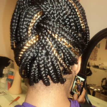 Single Braids Styled Back View Yelp