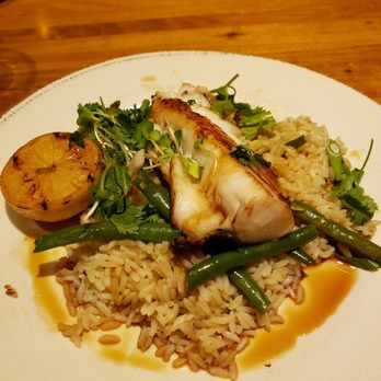 Bluewater Grill - Misoyaki Butterfish (black cod), green beans, coconut lime rice - Seafood Near Me - Santa Barbara, California