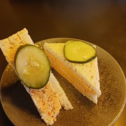 Garage Bar - Homemade Pimento and Pickle sandwich. Despite how it sounds, this was very delicious.