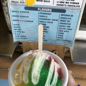 Waiola Shave Ice - Obama rainbow - Ice Cream & Frozen Yogurt Near Me - Honolulu, Hawaii Waiola Shave Ice - Obama rainbow - Ice Cream & Frozen Yogurt Near Me - Honolulu, Hawaii