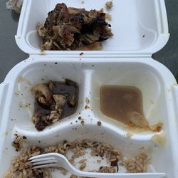 Caribbean Corner - Hard jerk chicken that couldn't be chewed which was the whole portion