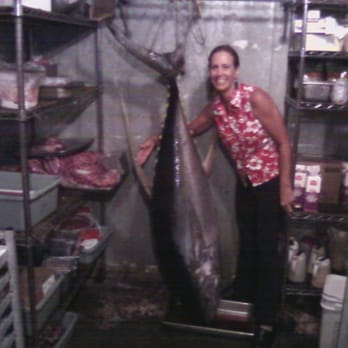 Right on Thyme Personal Chef Service - Ahi tuna and I, in the walk-in refrigerator, Kona, Hawaii - Personal Chefs Near Me - Eureka, California Right on Thyme Personal Chef Service - Ahi tuna and I, in the walk-in refrigerator, Kona, Hawaii - Personal Chefs Near Me - Eureka, California