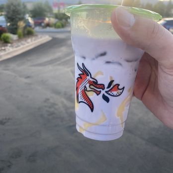 Kung Fu Tea - Taro Milk Green Tea with Egg Pudding. - Coffee & Tea Near Me - Colorado Springs, Colorado Kung Fu Tea - Taro Milk Green Tea with Egg Pudding. - Coffee & Tea Near Me - Colorado Springs, Colorado