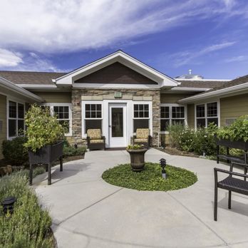 Highline Place Memory Care - Secured outdoor patios with raised gardens. - Memory Care Near Me - Littleton, Colorado Highline Place Memory Care - Secured outdoor patios with raised gardens. - Memory Care Near Me - Littleton, Colorado