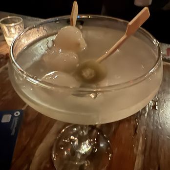 One Eyed Mike's - Ranch vodka martini with pear onions and olive oil - American Near Me - Baltimore, Maryland One Eyed Mike's - Ranch vodka martini with pear onions and olive oil - American Near Me - Baltimore, Maryland