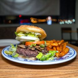 Bravo Pizza - Mushroom burger $14