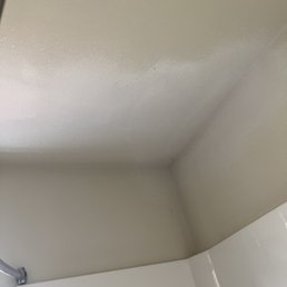 Finished bathroom ceiling