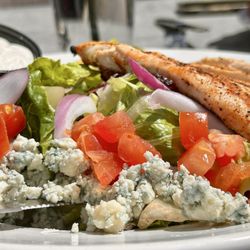 Lakes Tavern  - Cobb Salad avocado eggs bacon chicken -excellent blue cheese.
