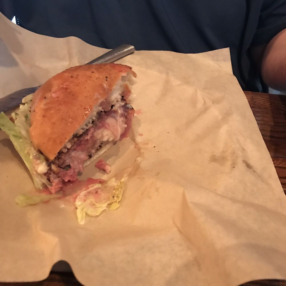 BRGR Kitchen + Bar - The Jucy Lucy which is stuffed with cheese. - Burgers Near Me - Prairie Village, Kansas BRGR Kitchen + Bar - The Jucy Lucy which is stuffed with cheese. - Burgers Near Me - Prairie Village, Kansas