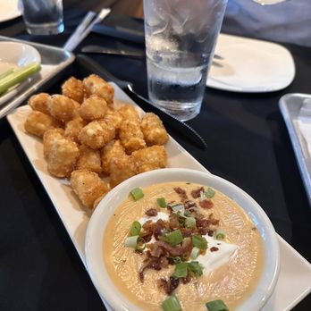 Rock Bottom Restaurant & Brewery - Tots with brewery queso - American Near Me - Highlands Ranch, Colorado Rock Bottom Restaurant & Brewery - Tots with brewery queso - American Near Me - Highlands Ranch, Colorado