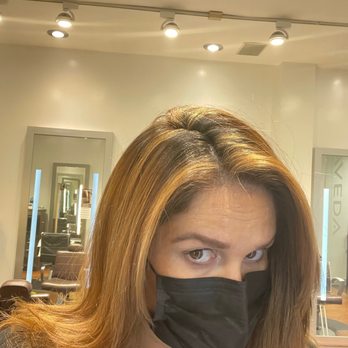 Aveda Spa Kriza Salon - Hair that night in salon after service. Hita directed color and Tabitha applied application under Hita's direction. - Hair Salons Near Me - Studio City, California
