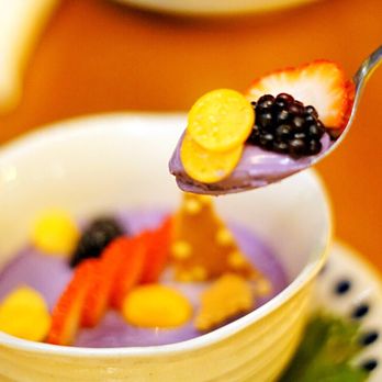 Roka Akor - Chicago - Ube Pot De Crème with Bubu Tuile and Fresh Berries - Sushi Bars Near Me - Chicago, Illinois Roka Akor - Chicago - Ube Pot De Crème with Bubu Tuile and Fresh Berries - Sushi Bars Near Me - Chicago, Illinois