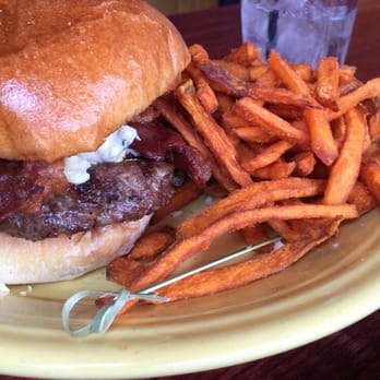 Charly's - Gopher Hole Burger with sweet potato fries! - Pubs Near Me - Flagstaff, Arizona
