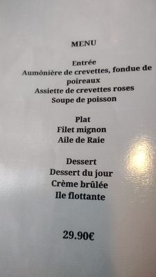 Menu photo 1 Bistrot LN Saint-Malo, 35 Menu photo 1 Bistrot LN Saint-Malo, 35