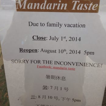 Mandarin Taste - Just fyi... - Szechuan Near Me - Tulsa, Oklahoma
