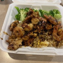 Thai Fusion - Chicken and Shrimp Teriyaki with fried rice